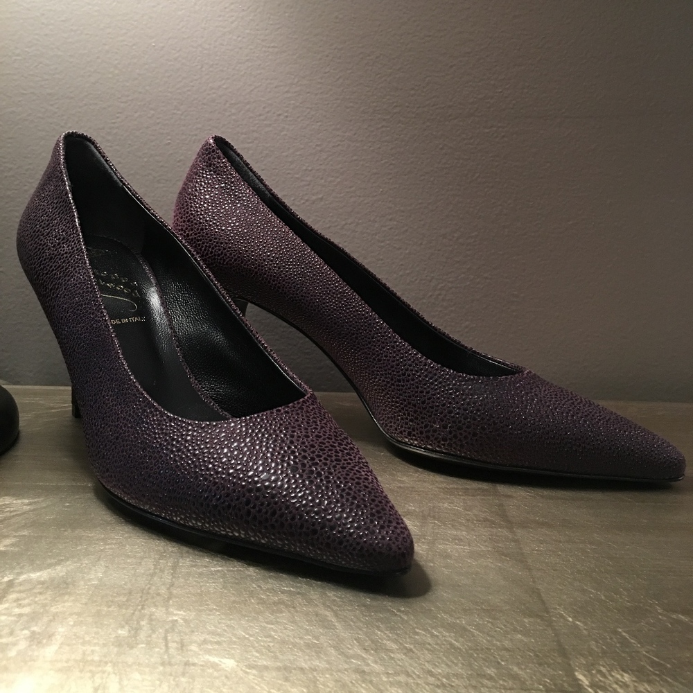 Vivienne Westwood 8 Purple Eggplant Pumps 38 NIB - Picture 4 of 8